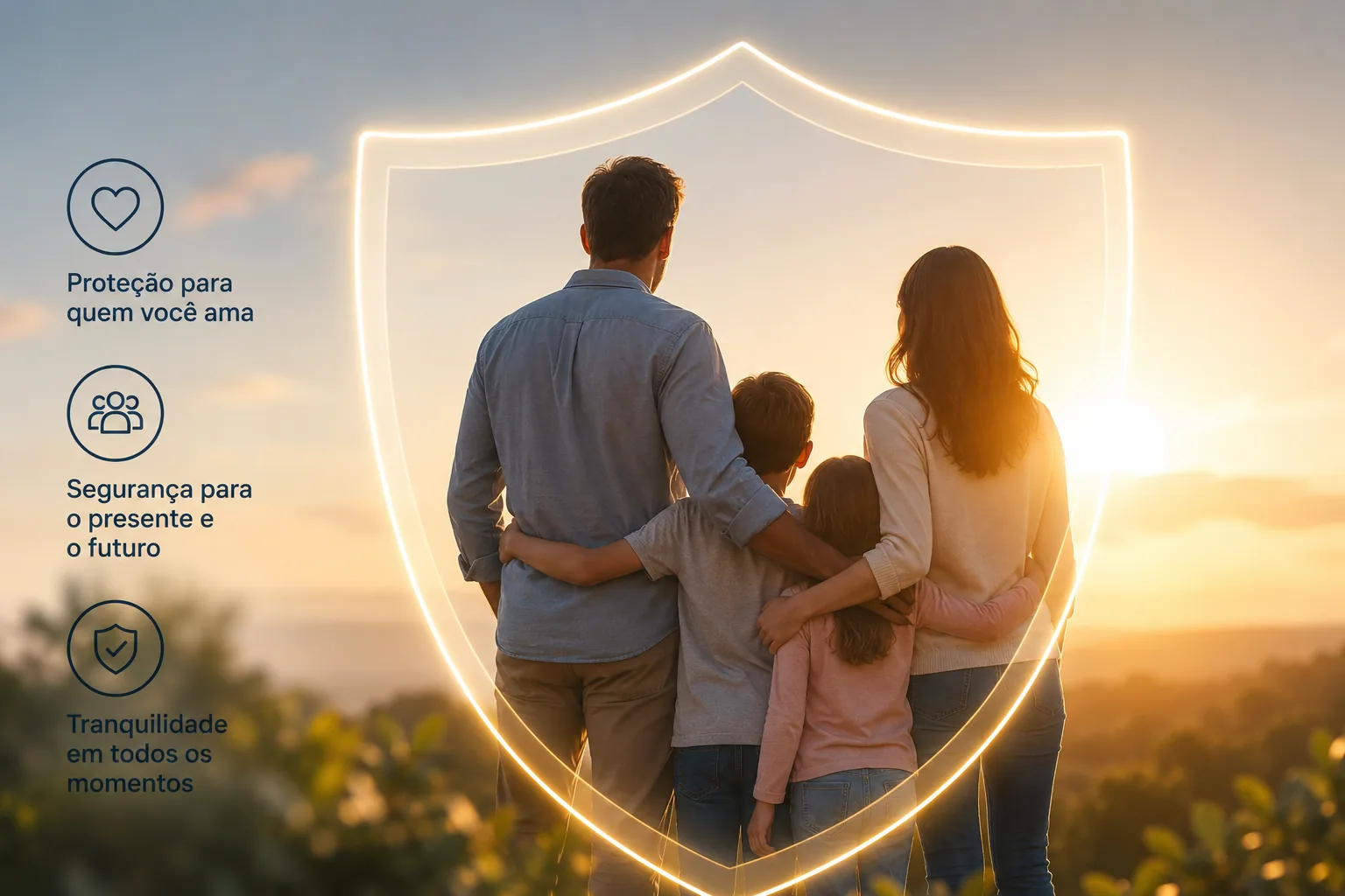 Família protegida pelo Seguro de Vida