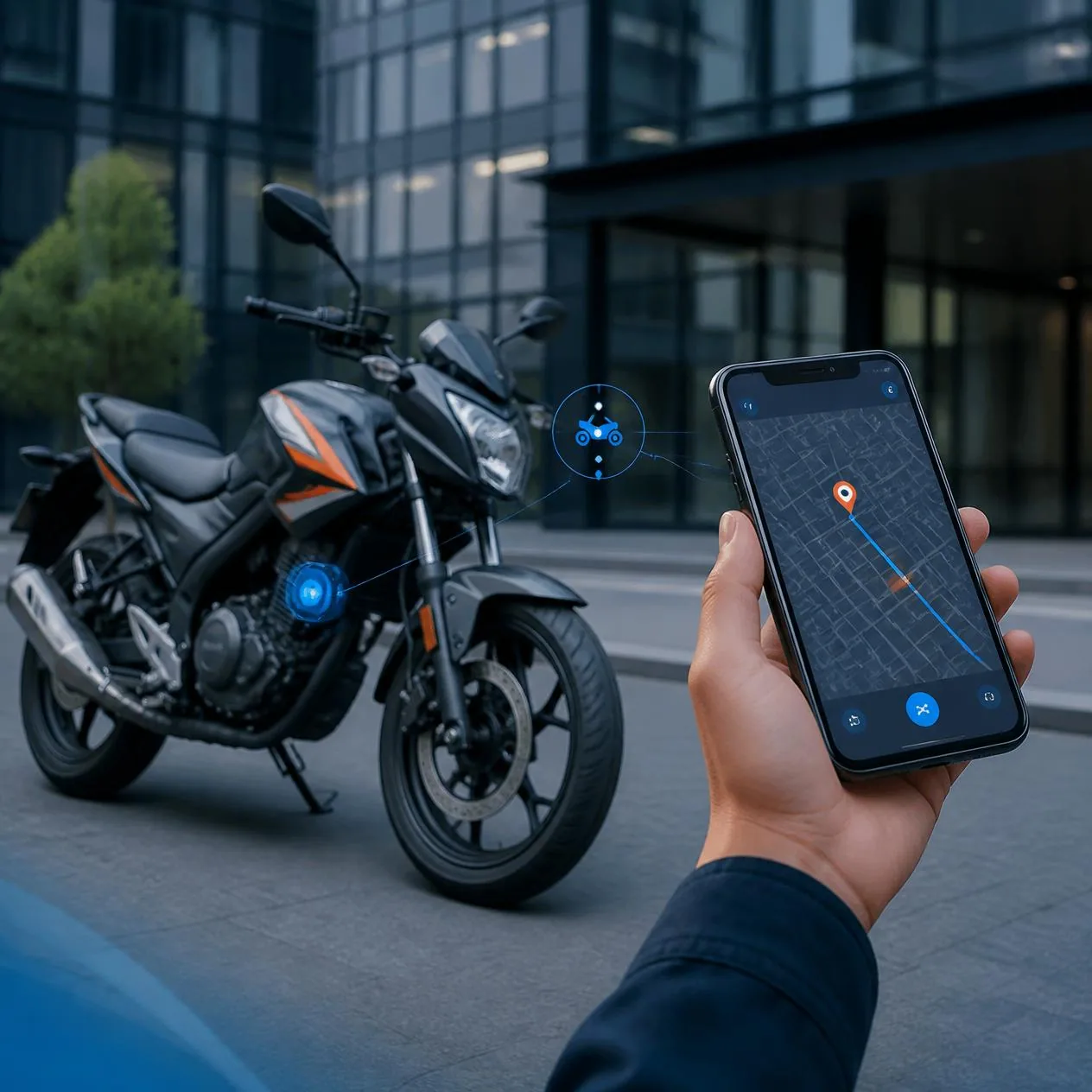 Tecnologia de rastreamento para motocicletas Ravi